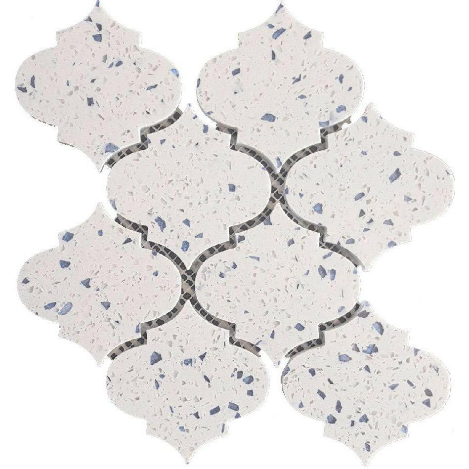 Terrazzo Blue Marble Polished 4" Morocco Mosaic Tile Terrazzo Blue Marble Polished 4" Morocco Mosaic Tile - American Tile Depot