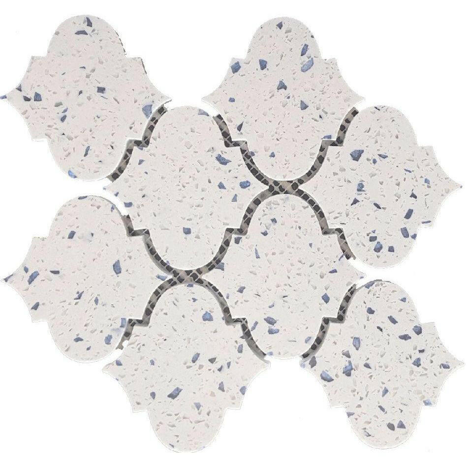 Terrazzo Blue Marble Polished 4" Morocco Mosaic Tile Terrazzo Blue Marble Polished 4" Morocco Mosaic Tile - American Tile Depot