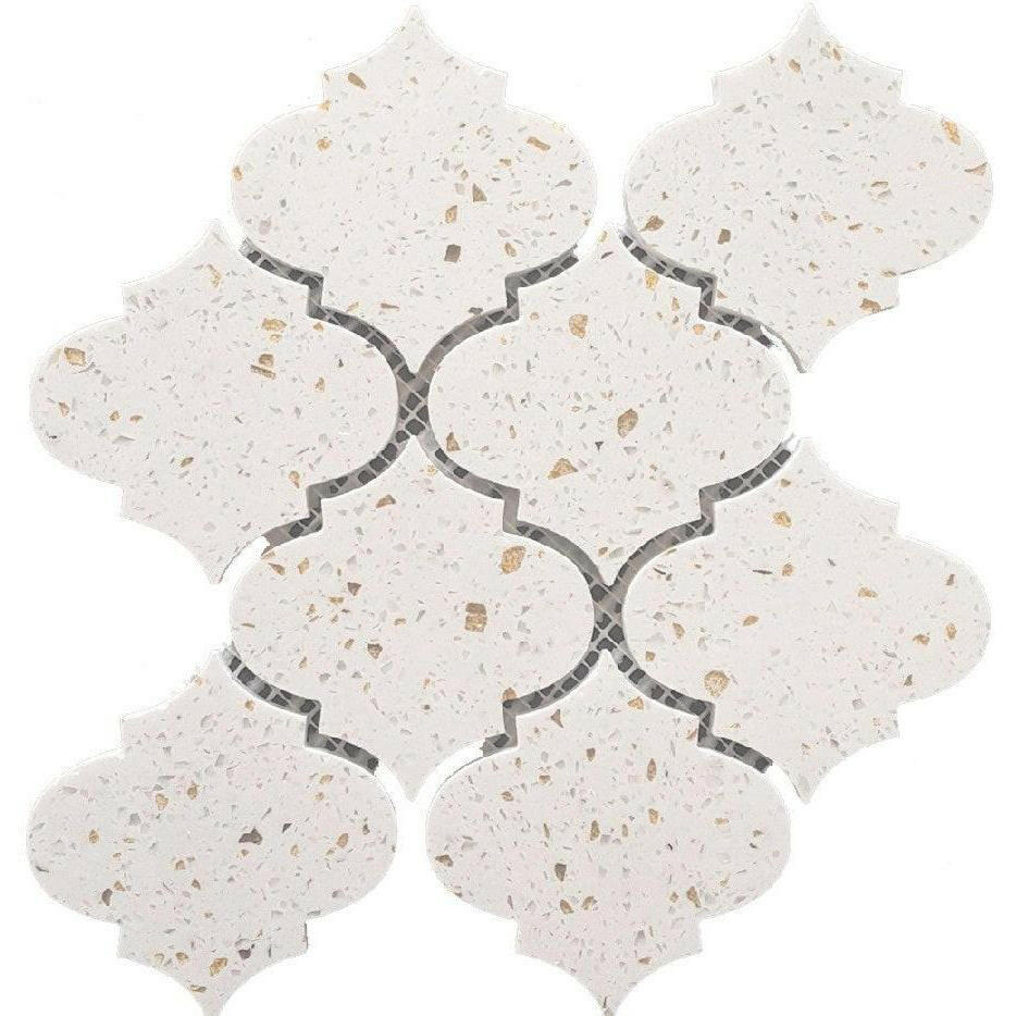 Terrazzo Gold Marble Polished 4" Morocco Mosaic Tile Terrazzo Gold Marble Polished 4" Morocco Mosaic Tile - American Tile Depot