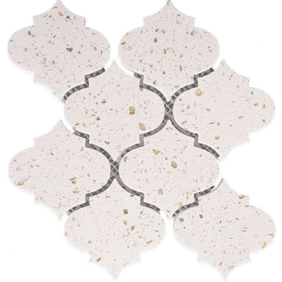 Terrazzo Gold Marble Polished 4" Morocco Mosaic Tile Terrazzo Gold Marble Polished 4" Morocco Mosaic Tile - American Tile Depot