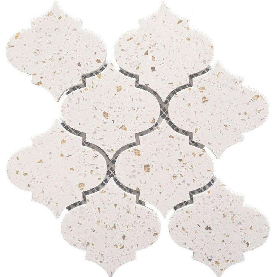 Terrazzo Gold Marble Polished 4" Morocco Mosaic Tile Terrazzo Gold Marble Polished 4" Morocco Mosaic Tile - American Tile Depot