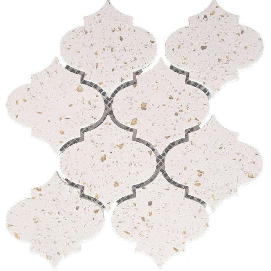 Terrazzo Gold Marble Polished 4" Morocco Mosaic Tile Terrazzo Gold Marble Polished 4" Morocco Mosaic Tile - American Tile Depot