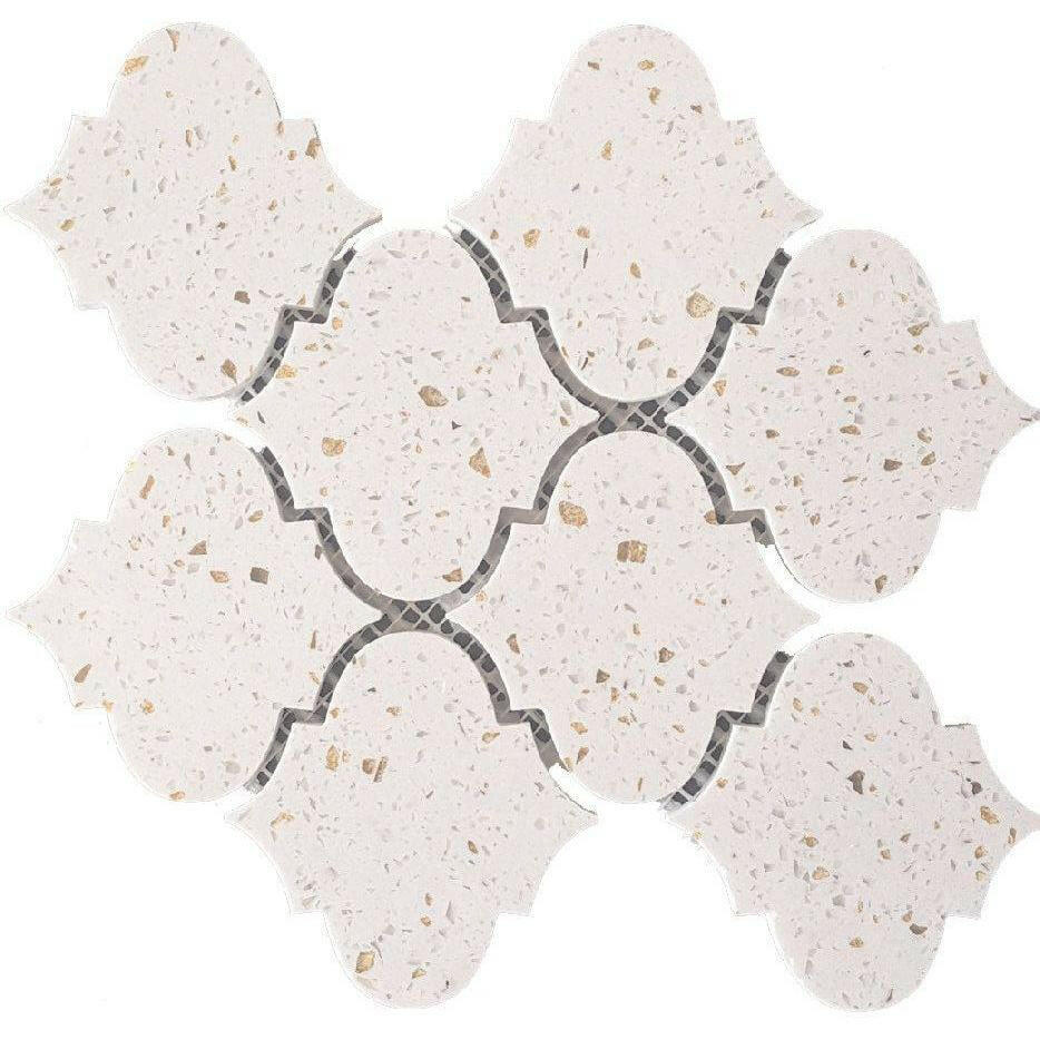 Terrazzo Gold Marble Polished 4" Morocco Mosaic Tile Terrazzo Gold Marble Polished 4" Morocco Mosaic Tile - American Tile Depot
