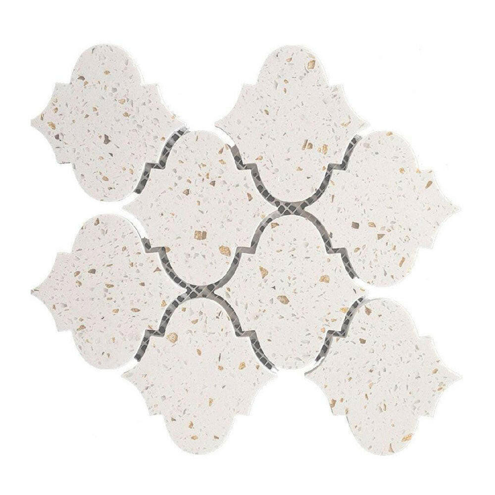 Terrazzo Gold Marble Polished 4" Morocco Mosaic Tile Terrazzo Gold Marble Polished 4" Morocco Mosaic Tile - American Tile Depot