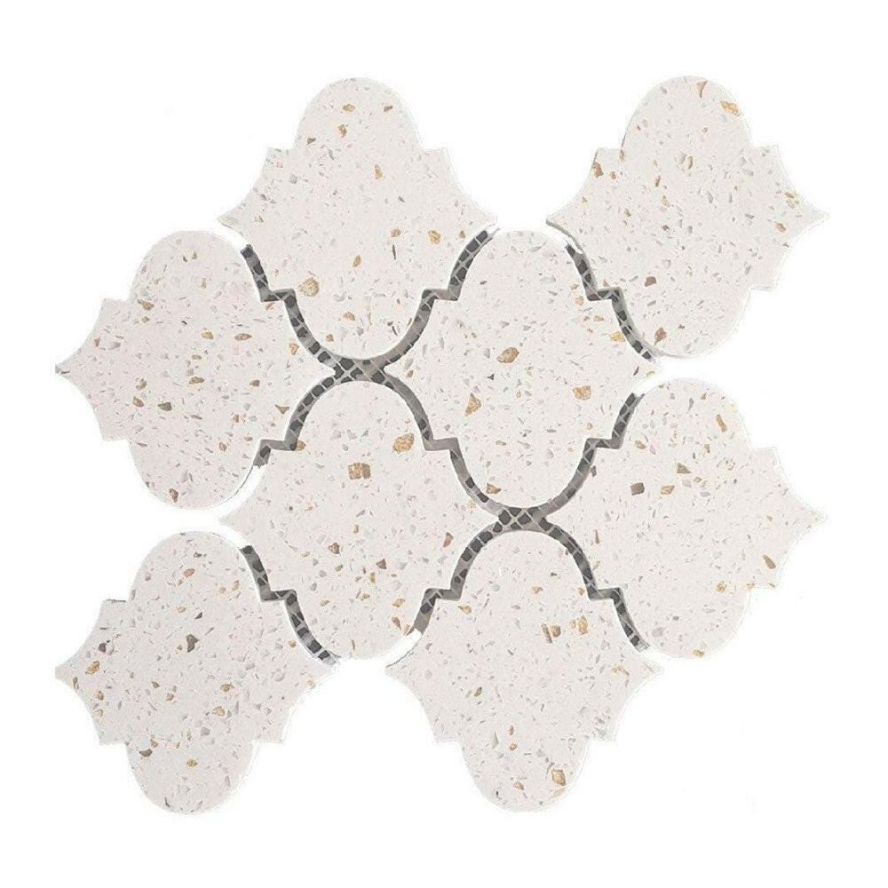 Terrazzo Gold Marble Polished 4" Morocco Mosaic Tile Terrazzo Gold Marble Polished 4" Morocco Mosaic Tile - American Tile Depot
