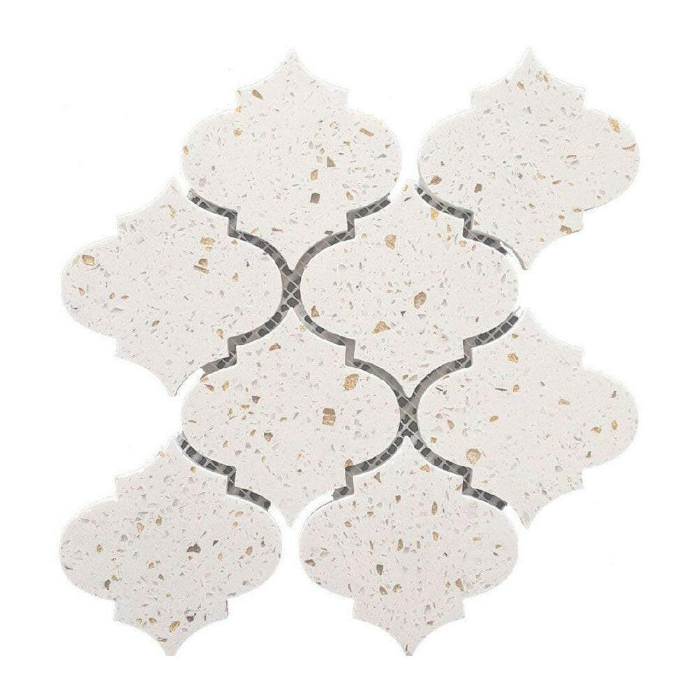 Terrazzo Gold Marble Polished 4" Morocco Mosaic Tile Terrazzo Gold Marble Polished 4" Morocco Mosaic Tile - American Tile Depot