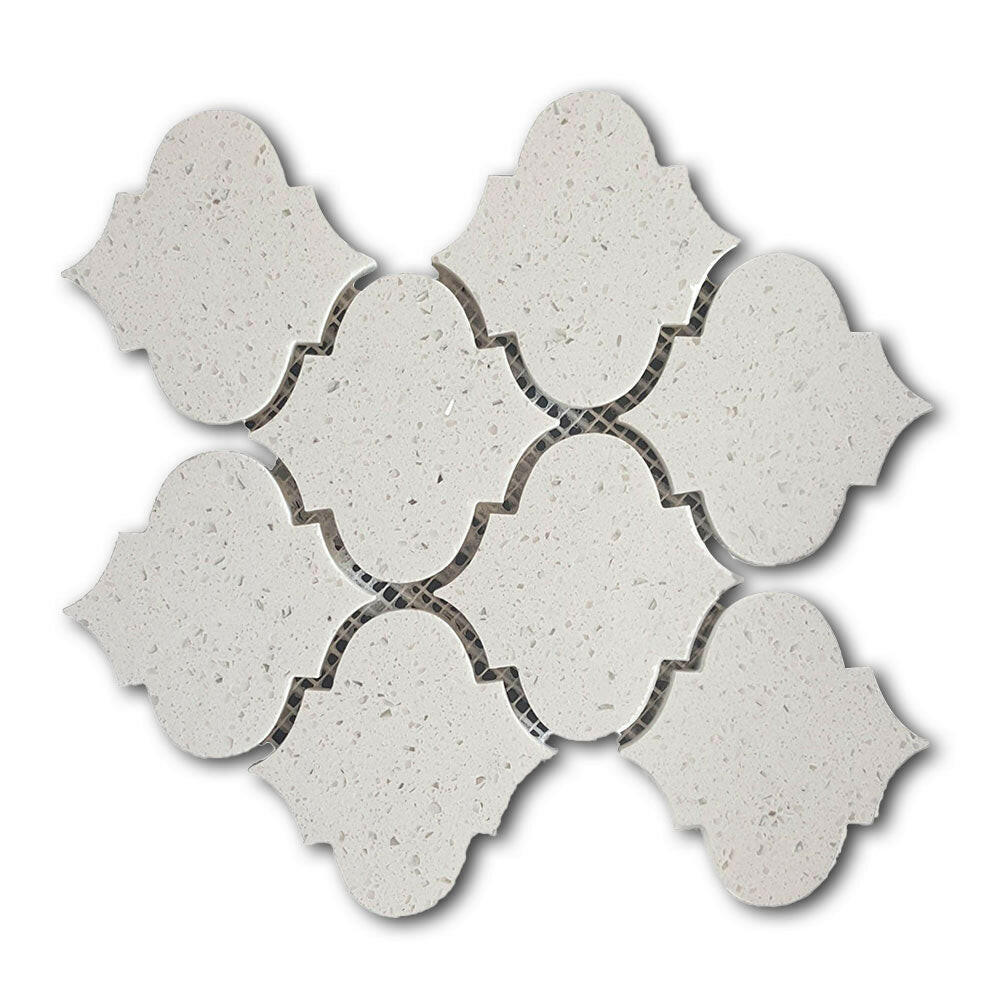 Terrazzo Silver Marble Polished 4" Morocco Mosaic Tile Terrazzo Silver Marble Polished 4" Morocco Mosaic Tile - American Tile Depot