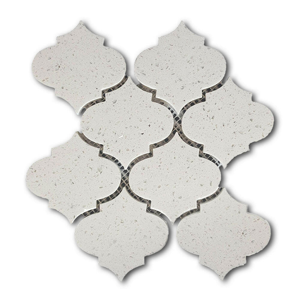 Terrazzo Silver Marble Polished 4" Morocco Mosaic Tile Terrazzo Silver Marble Polished 4" Morocco Mosaic Tile - American Tile Depot