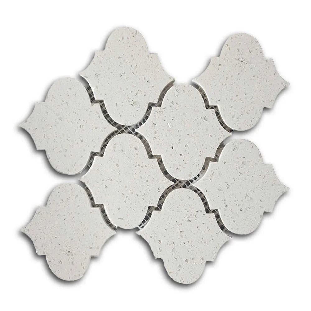 Terrazzo Silver Marble Polished 4" Morocco Mosaic Tile Terrazzo Silver Marble Polished 4" Morocco Mosaic Tile - American Tile Depot