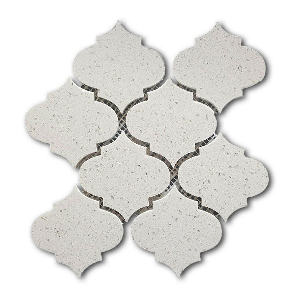 Terrazzo Silver Marble Polished 4" Morocco Mosaic Tile Terrazzo Silver Marble Polished 4" Morocco Mosaic Tile - American Tile Depot