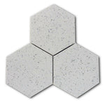 Terrazzo Silver Marble Polished 6" Hexagon Tile Terrazzo Silver Marble Polished 6" Hexagon Tile - American Tile Depot
