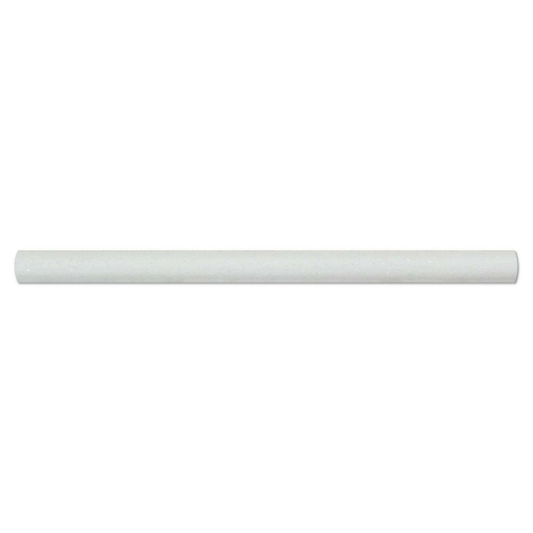 Thassos White Marble Honed 3/4x12 Bullnose Liner Thassos White Marble Honed 3/4x12 Bullnose Liner - American Tile Depot