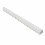Thassos White Marble Honed 3/4x12 Bullnose Liner Thassos White Marble Honed 3/4x12 Bullnose Liner - American Tile Depot