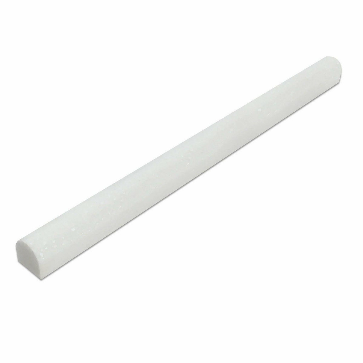 Thassos White Marble Honed 3/4x12 Bullnose Liner - American Tile Depot
