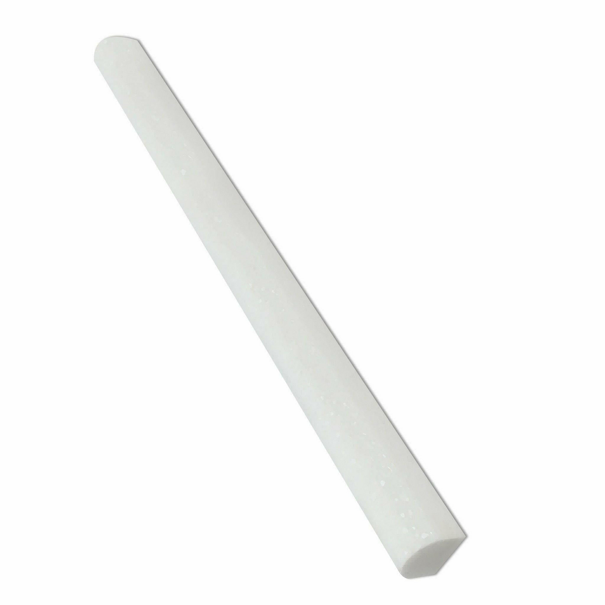 Thassos White Marble Honed 3/4x12 Bullnose Liner - American Tile Depot
