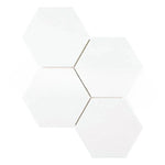 Thassos White Marble Honed 6" Hexagon Mosaic Tile Thassos White Marble Honed 6" Hexagon Mosaic Tile - American Tile Depot