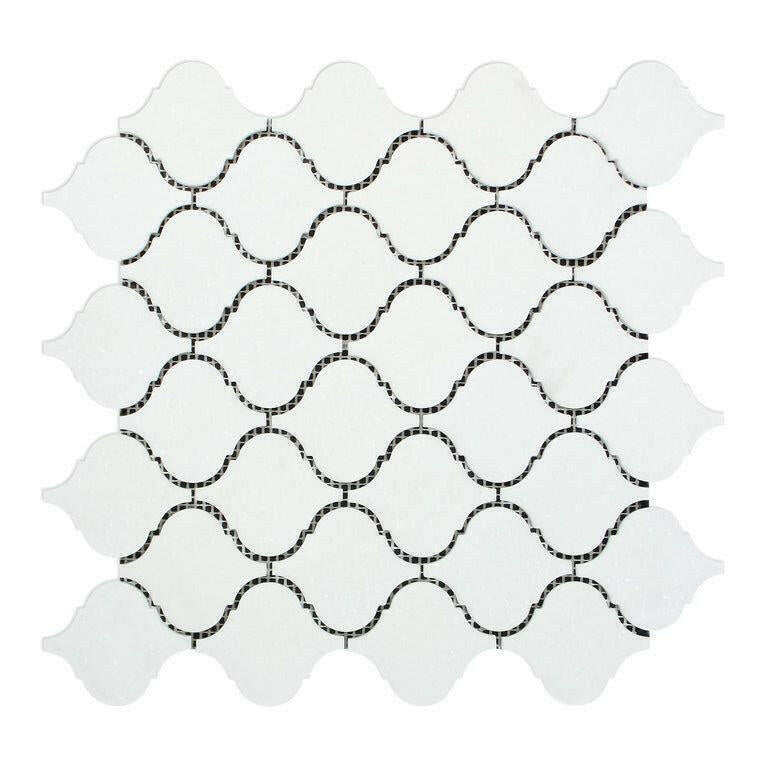 Thassos White Marble Honed Lantern Mosaic Tile - American Tile Depot