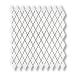 Thassos White Marble Polished 1" Diamond Mosaic Tile - American Tile Depot