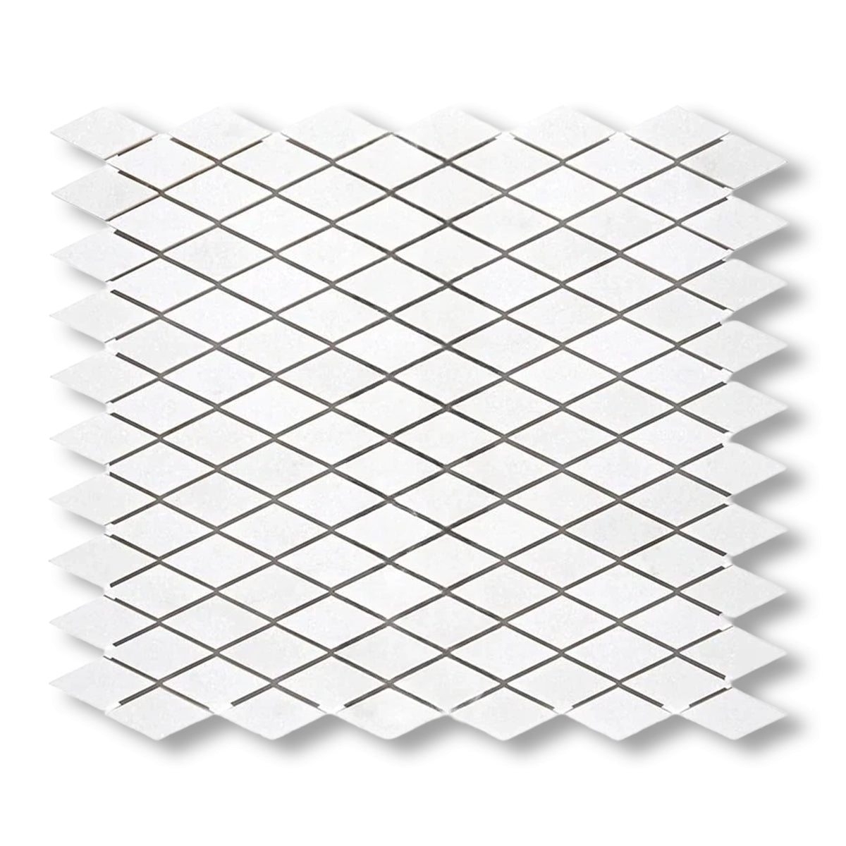 Thassos White Marble Honed 1" Diamond Mosaic Tile - American Tile Depot