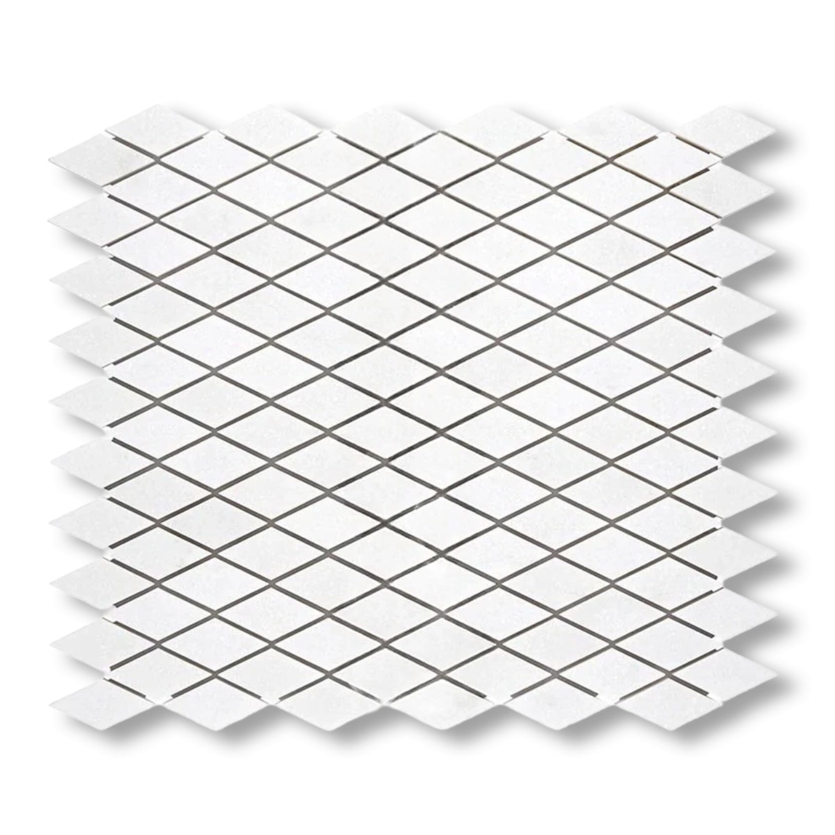 Thassos White Marble Polished 1" Diamond Mosaic Tile