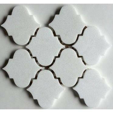 Thassos White Marble Polished 4" Lantern Mosaic Tile Thassos White Marble Polished 4" Lantern Mosaic Tile - American Tile Depot