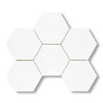 Thassos White Marble Honed 5" Large Hexagon Mosaic Tile - American Tile Depot