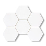 Thassos White Marble Honed 5" Large Hexagon Mosaic Tile - American Tile Depot