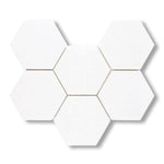 Thassos White Marble Honed 5" Large Hexagon Mosaic Tile - American Tile Depot