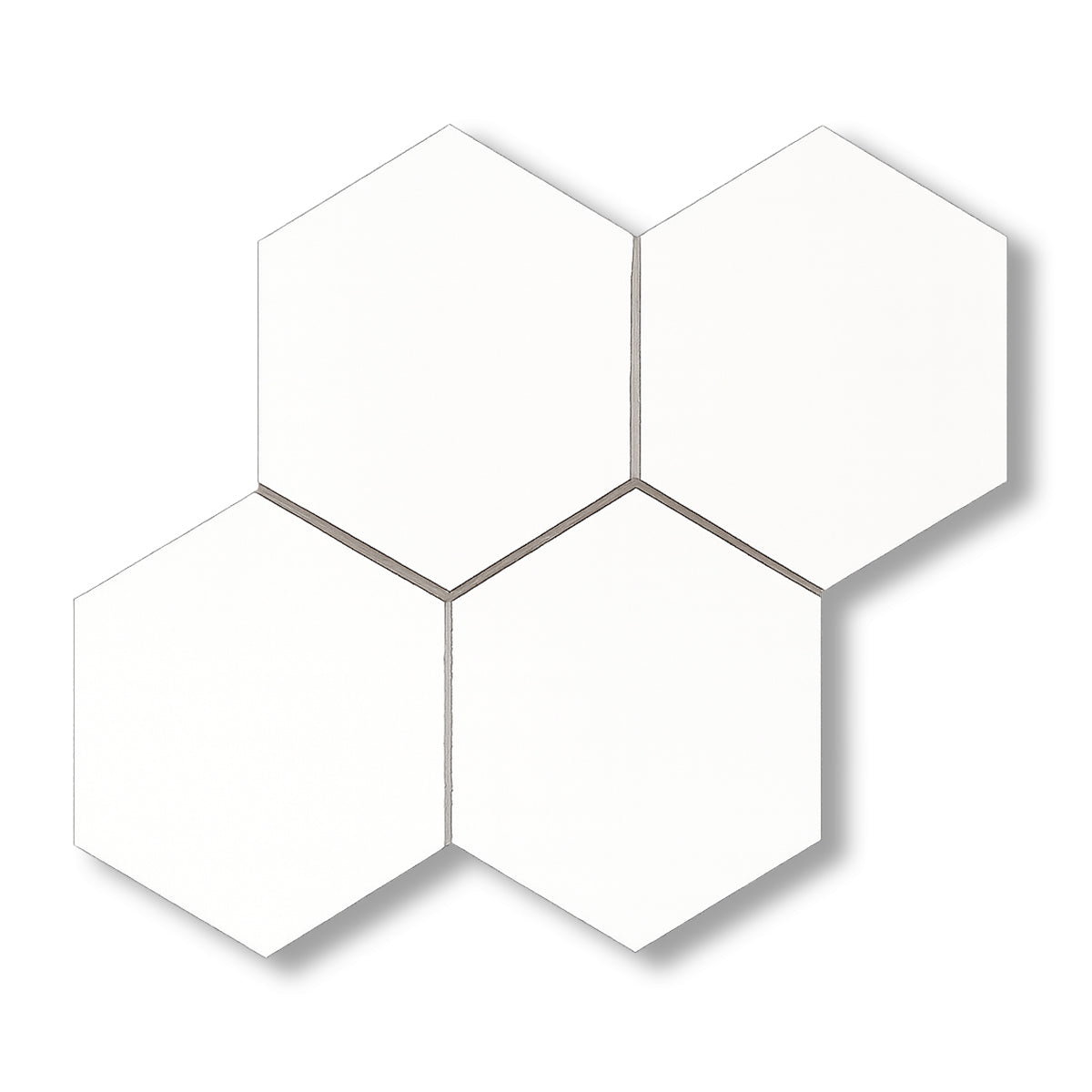 Thassos White Marble Polished 6" Hexagon Mosaic Tile