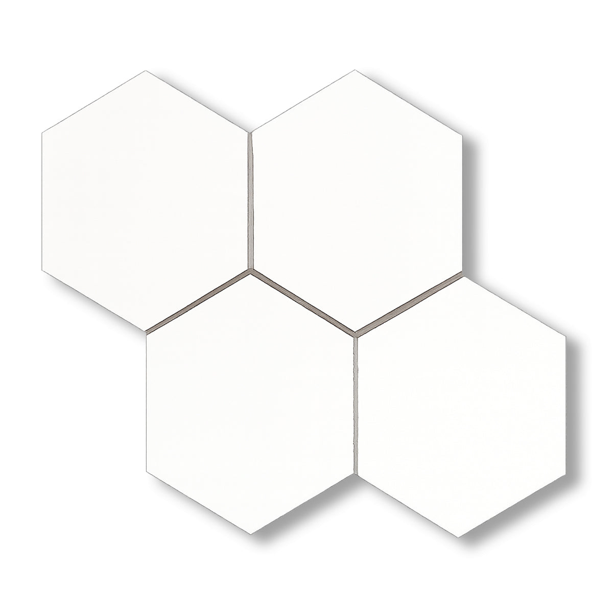 Thassos White Marble Honed 6" Hexagon Mosaic Tile