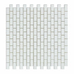 Thassos White Marble Polished Baby Brick Mosaic Tile Thassos White Marble Polished Baby Brick Mosaic Tile - American Tile Depot