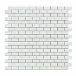 Thassos White Marble Polished Baby Brick Mosaic Tile Thassos White Marble Polished Baby Brick Mosaic Tile - American Tile Depot