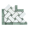 Corner Basketweave w/Green Polished