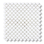 Thassos White Marble Polished Fan Mosaic Tile - American Tile Depot