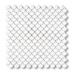 Thassos White Marble Honed Fan Mosaic Tile - American Tile Depot