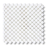 Thassos White Marble Polished Fan Mosaic Tile - American Tile Depot