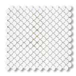 Thassos White Marble Honed Fan Mosaic Tile - American Tile Depot