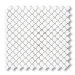 Thassos White Marble Honed Fan Mosaic Tile - American Tile Depot
