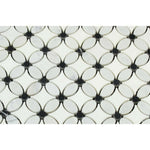 Thassos White Marble Polished Florida Flower Mosaic Tile w/ Black Dots Thassos White Marble Polished Florida Flower Mosaic Tile w/ Black Dots - American Tile Depot