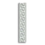 Thassos White Marble Polished Greek Key Border w/ Ming Green Dots - American Tile Depot