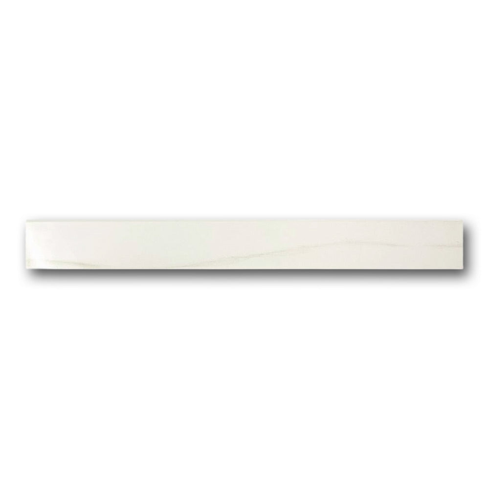 Timeless Calacatta Gold Glossy Bullnose 3x24 Molding Trim