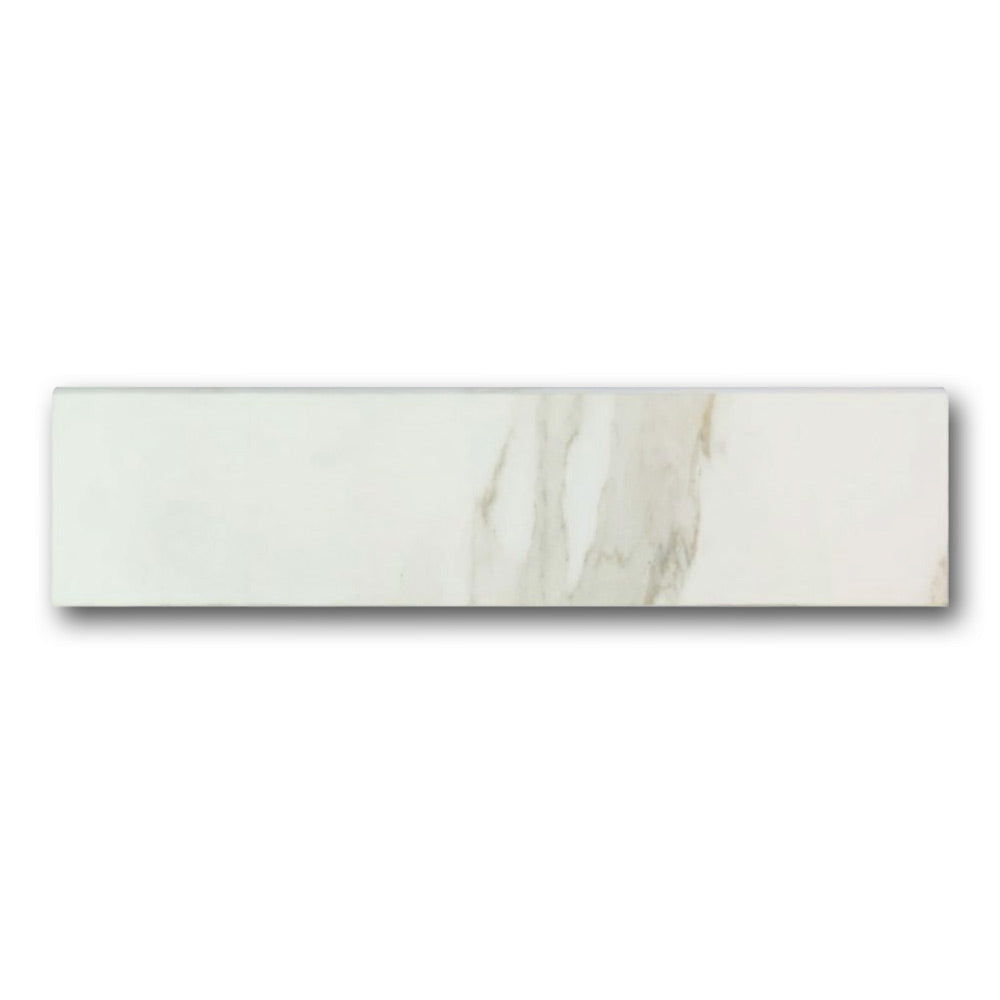 Timeless Calacatta Gold Matte Bullnose 3x12 Molding Trim