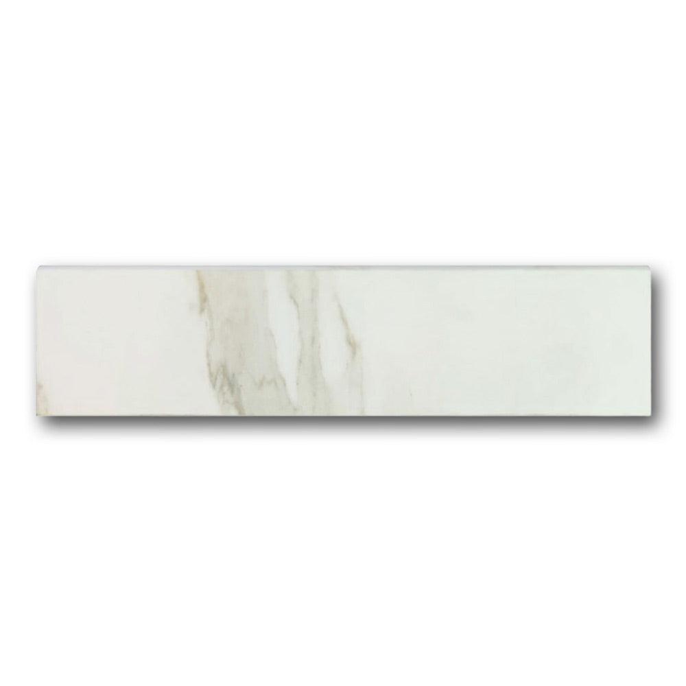 Timeless Calacatta Gold Matte Bullnose 3x12 Molding Trim Timeless Calacatta Gold Matte Bullnose 3x12 Molding Trim - American Tile Depot