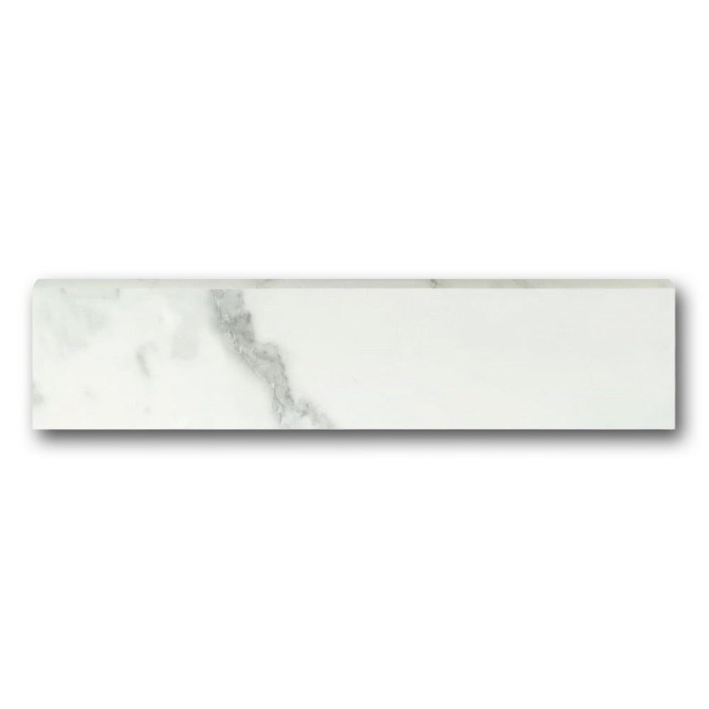 Timeless Statuario Glossy Bullnose 3x12 Molding Trim