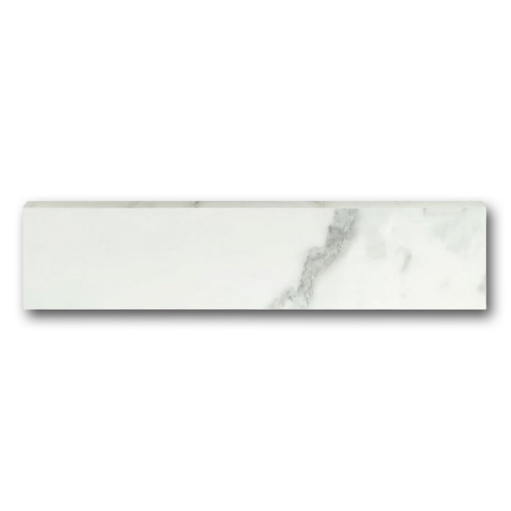 Timeless Statuario Glossy Bullnose 3x12 Molding Trim