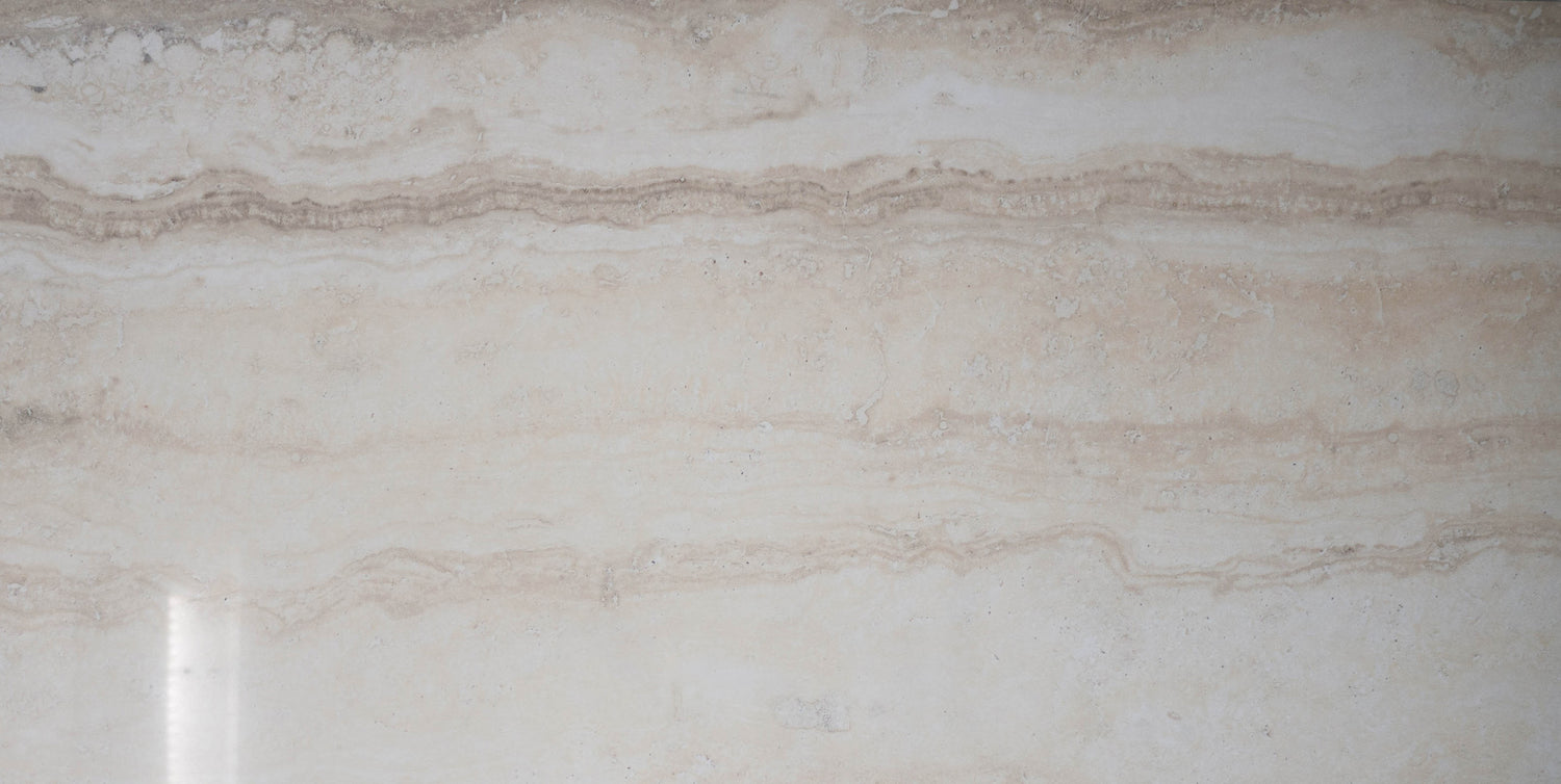 12x24 Travertine Beige Polished Porcelain Tile