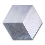 Travessa Cube Matte Concrete Look 13.5" Hexagon Porcelain Tile Travessa Cube Matte Concrete Look 13.5" Hexagon Porcelain Tile - American Tile Depot