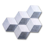 Travessa Cube Matte Concrete Look 13.5" Hexagon Porcelain Tile Travessa Cube Matte Concrete Look 13.5" Hexagon Porcelain Tile - American Tile Depot