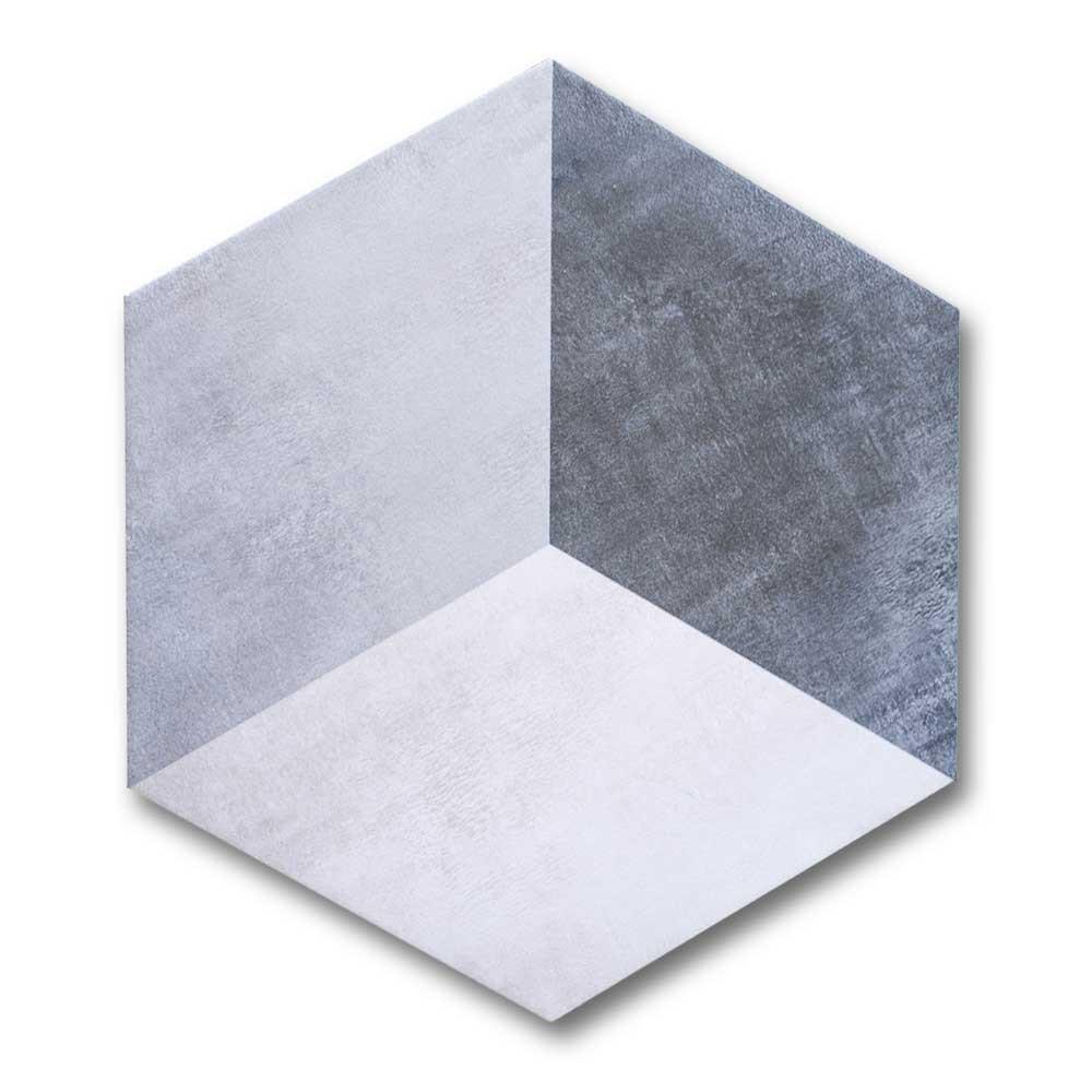 Travessa Cube Matte Concrete Look 13.5" Hexagon Porcelain Tile Travessa Cube Matte Concrete Look 13.5" Hexagon Porcelain Tile - American Tile Depot