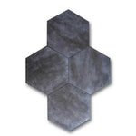 Travessa Dark Matte Concrete Look 13.5" Hexagon Porcelain Tile Travessa Dark Matte Concrete Look 13.5" Hexagon Porcelain Tile - American Tile Depot